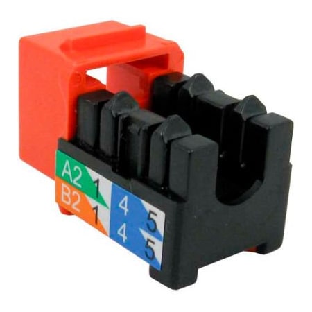 Chiptech, Inc Dba Vertical Cable Vertical Cable Cat 5E V-Max U-Style Keystone Jack - Orange 351-V2618/OR